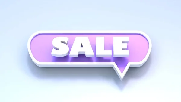 Sale Chat Sign Talk Discount Symbol Rendering — Stock Photo, Image
