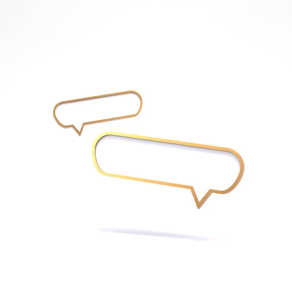聊天或对话的标志 白色背景上的对话符号 3D渲染 — 图库照片