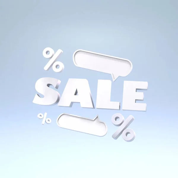 Sale Sign Concept Discounts Savings Purchases Rendering — Stock Photo, Image