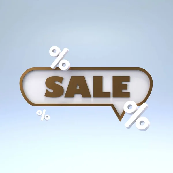 Sale Sign Concept Discounts Savings Purchases Rendering — Stock Photo, Image