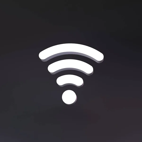 Wi-Fi network icon. 3d render. — ストック写真