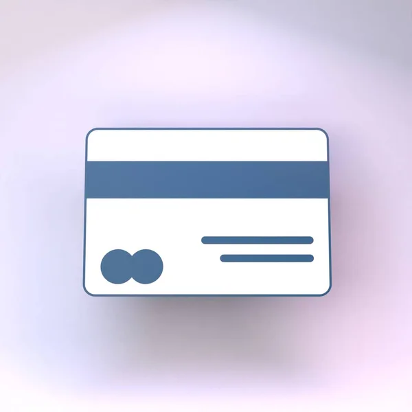 Bank card icon. 3d render. — ストック写真