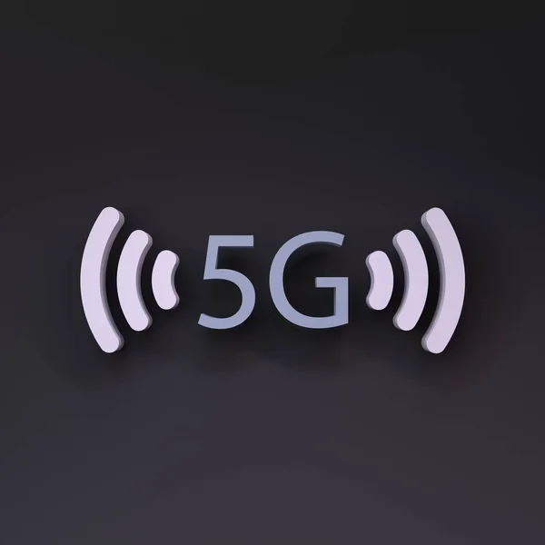 Ikona sieci 5g. 3d renderowanie. — Zdjęcie stockowe