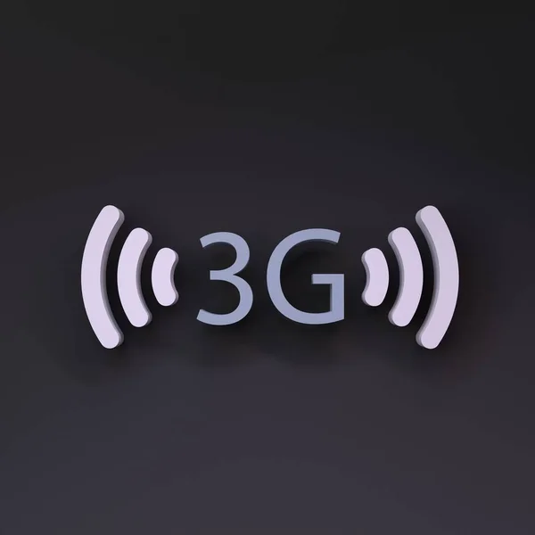 3Gネットワークアイコン 3Dレンダリング — ストック写真