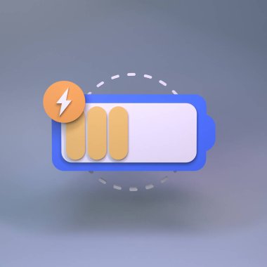 Batarya% 50 şarjlı. 3d hazırlayıcı.