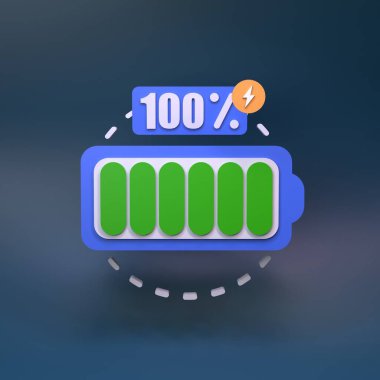 Tam şarjlı pil. 3d hazırlayıcı.