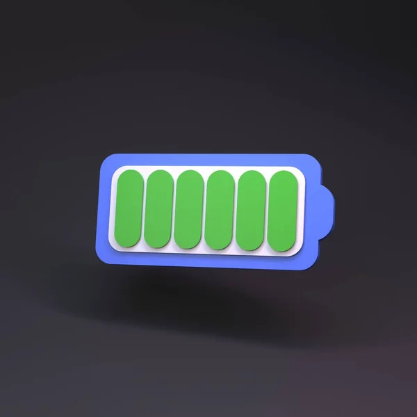 Fully Charged Battery Render — Stock Photo, Image