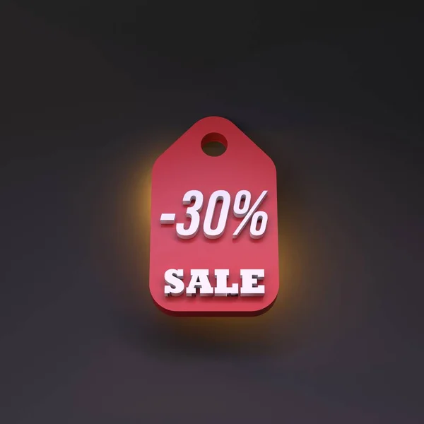 Percent Discount Tag Sale Concept Render — Stock Photo, Image