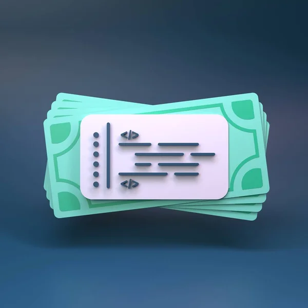 Symbol För Kod Och Pengar Begreppet Betalning För Programplanering Återgivning — Stockfoto