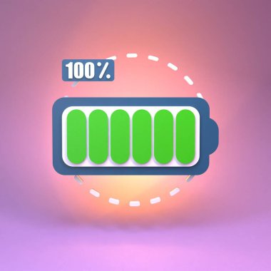Tam şarjlı pil. 3d hazırlayıcı.