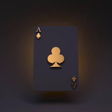 As kağıt oynuyor. Kumarhane elemanı. 3d ile Hazırla.