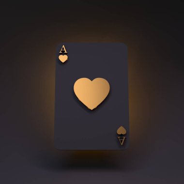 As kağıt oynuyor. Kumarhane elemanı. 3d ile Hazırla.