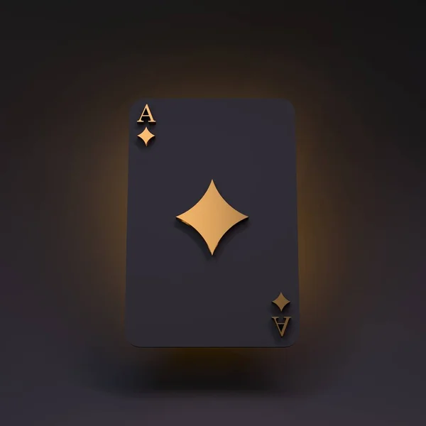 Ace Playing Card Casino Element Render — Stockfoto