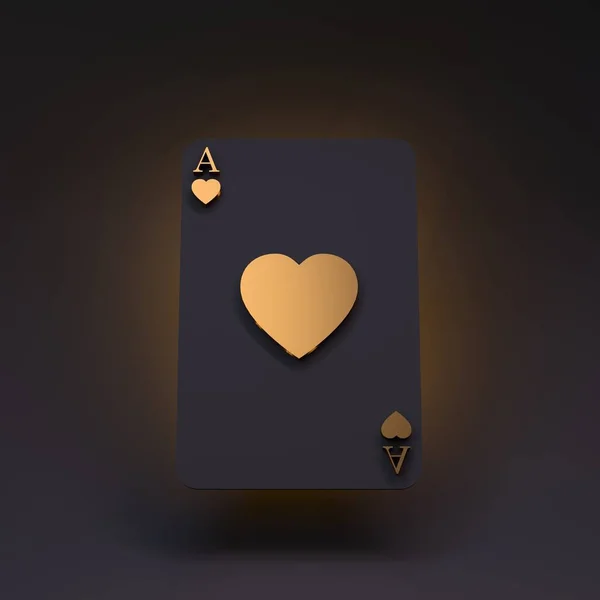 Ace Playing Card Casino Element Render — Stock Photo, Image