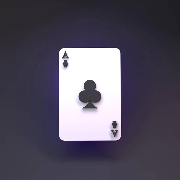 Ace Playing Card Casino Element Render — Stockfoto