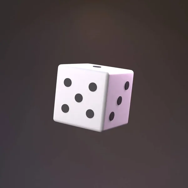 游戏立方体 赌场元素 3D渲染 — 图库照片