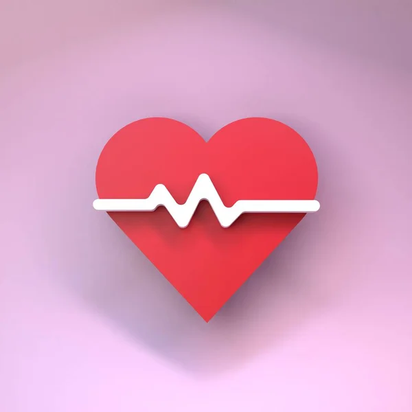 Heart Icon Shown Health Concept Render — Stock Photo, Image