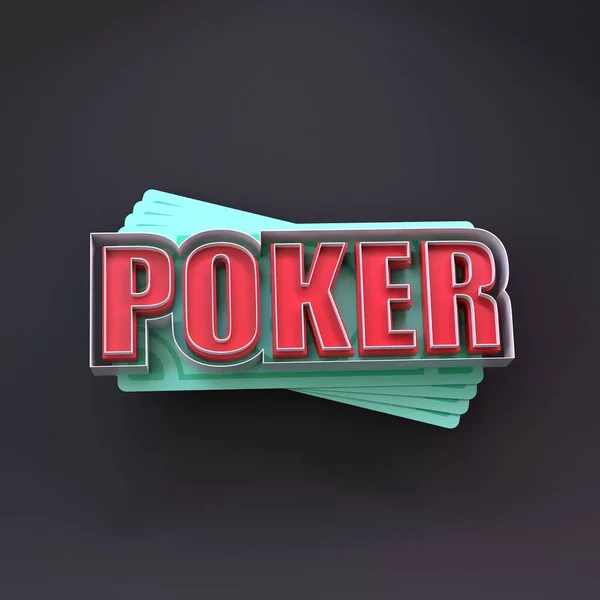 Signboard Poker Money Render — Fotografia de Stock