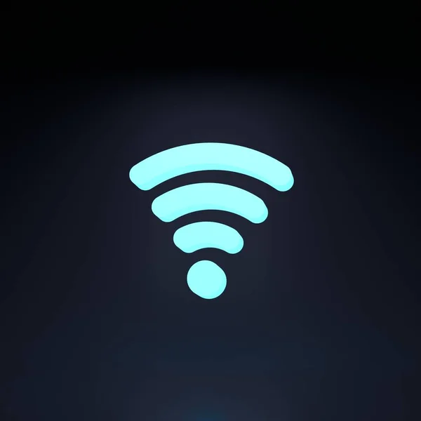 Ikona Sieci Wifi Ilustracja Renderowania Wysokiej Jakości Zdjęcie — Zdjęcie stockowe
