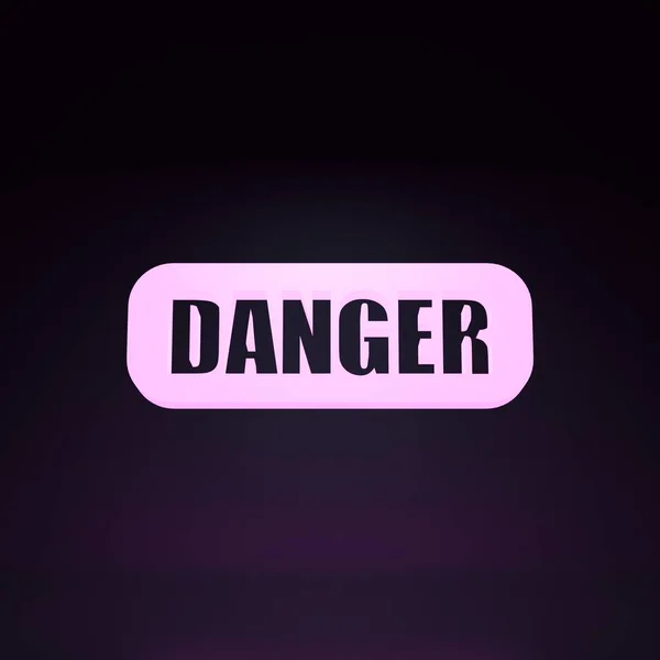 Danger Icon Rendering Illustration High Quality Illustration — Stock Photo, Image