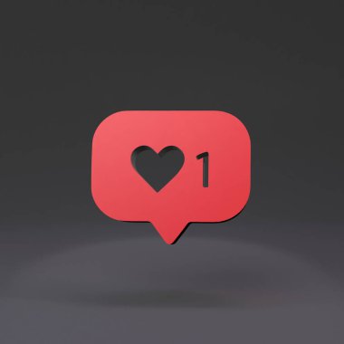 Sosyal medya ikon gibi. 3d resimleme.