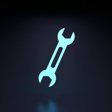 Anahtar simgesi. 3d resimleme.