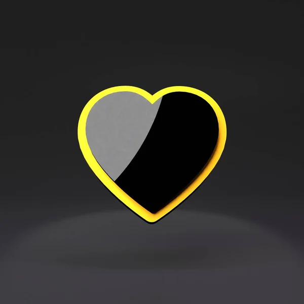 Серцевий Костюм Значок Елемент Казино Ілюстрація Рендеринга — стокове фото