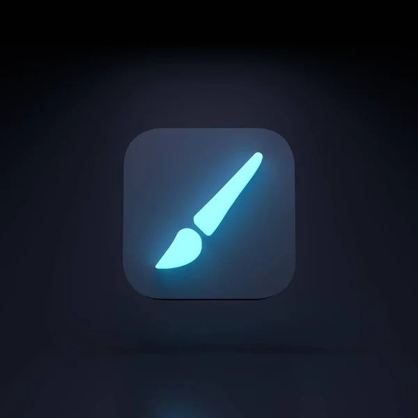 Graphic Editor Button Icon Render Illustration — Stock Photo, Image