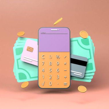 Finans konsepti. 3 boyutlu resimleme. Yüksek kalite 3d illüstrasyon