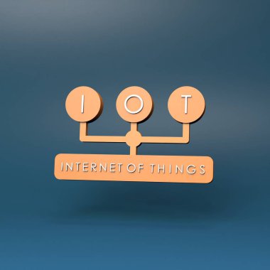 İnternet zımbırtısı logosu. İlginç bir kavram. 3d resimleme.