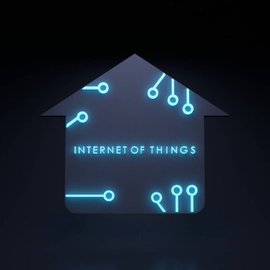 Neon Internet zımbırtısı logo sembolü. İlginç bir kavram. 3d resimleme.