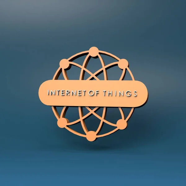 Símbolo Del Logo Internet Inteligencia Artificial Ilustración Renderizado —  Fotos de Stock
