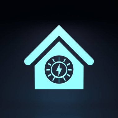 Neon ECO simgesi. Ekoloji Koruma Konseri. 3d resimleme.