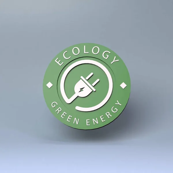 Icon Theme Eco Eco Friendly Concept Render Illustration — Zdjęcie stockowe