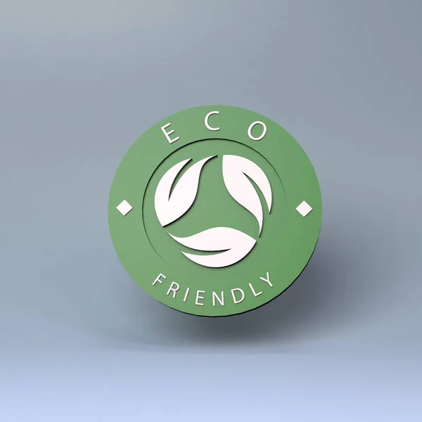 Eco Témájú Ikon Ökológia Renderelés — Stock Fotó