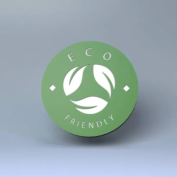 Ícone Sobre Tema Eco Conceito Ecologia Renderizar Ilustração — Fotografia de Stock