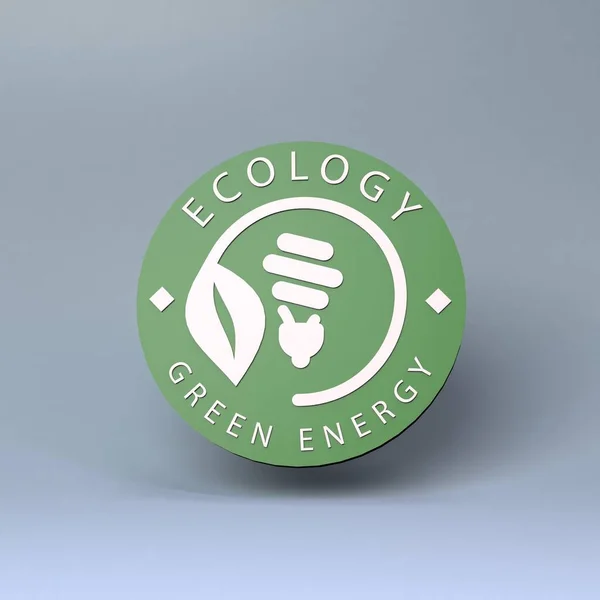 Eco Icon Ecology Conservation Planet Render — Stock Fotó