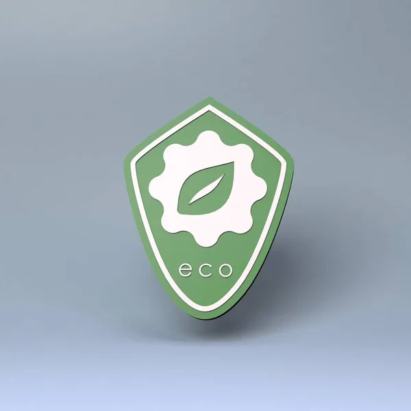Eco Icon Ecology Conservation Planet Render Illustration — Stock Fotó