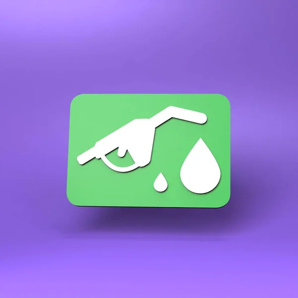 Eco Fuel Icon Ecology Concept Render Illustration — Stockfoto