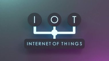 Neon Internet zımbırtısı logo sembolü. İlginç bir kavram. 3d resimleme.