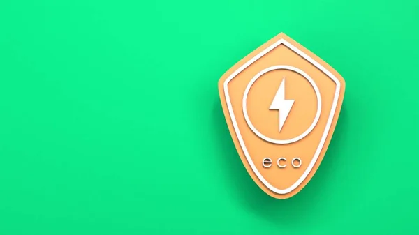 Eco Energy Icon Ecology Concept Render Illustration — 图库照片