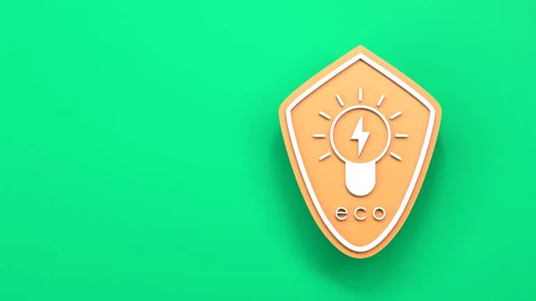 Eco Energy Icon Ecology Concept Render Illustration — Foto Stock