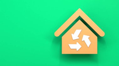 ECO simgesi. Ekoloji Koruma Konseri. 3d resimleme.