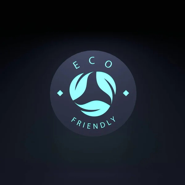 Neon Icon Theme Eco Ecology Conservation Planet Render Illustration — Stok fotoğraf