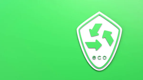 Ikona Eco Koncert Konserwatorski Ekologii Ilustracja Renderowania — Zdjęcie stockowe
