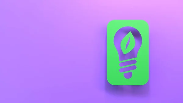 Eco Energy Icon Ecology Concept Render Illustration — Φωτογραφία Αρχείου