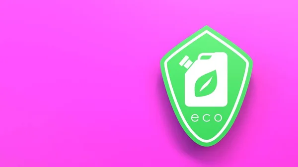 Eco Fuel Icon Ecology Concept Render Illustration — 스톡 사진