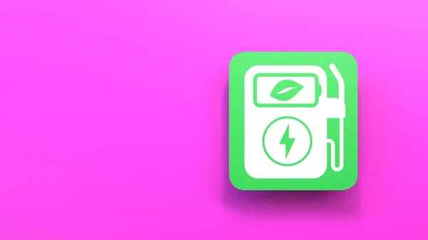 Eco Fuel Icon Ecology Concept Render Illustration — 图库照片