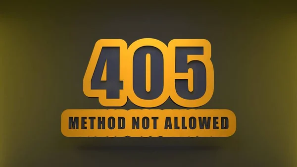 Http Error 405 Method Allowed Render Illustration — Stock Photo, Image