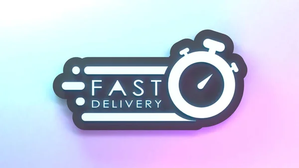 Speedy Delivery Logo Render Illustration — Stock fotografie
